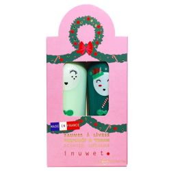 Inuwet Coffret Duo Baumes à Lèvres Pomme & Cerise Star Sequins