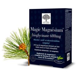 New Nordic Magic Magnesium Bisglycinate 600mg - 60 comprimés - Stress, fatigue et fonction musculaire
