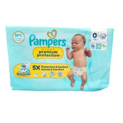 Pampers Premium Protection Couches Taille 0 Moins de 3kg X30 – Confort et sécurité