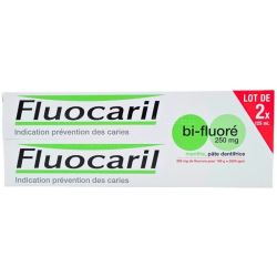 Fluocaril Bi-Fluoré 250 mg Pâte Dentifrice Menthe Lot de 2x125 ml