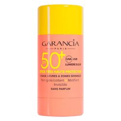 Garancia Stick Solaire Invisible SPF50+ - 15g - Visage, Lèvres et Zones Sensibles