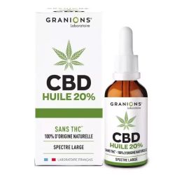 Granions Huile CBD 20% - Réduit le Stress et l'Anxiété - 10ml