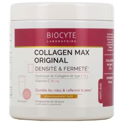 Biocyte Collagen Max Original - Poudre à Base de Collagène - Comble les Rides - Goût Neutre - 198g