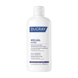 Ducray Kelual Elution Shampooing quotidien anti-pelliculaire 400ml - Apaise le cuir chevelu et limite les récidives