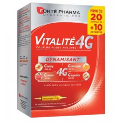 Forté Pharma Vitalité 4G Dynamisant 20 ampoules + 10 offertes