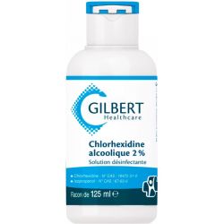 Gilbert Chlorhexidine Alcoolique 2% - 125ml - Solution désinfectante