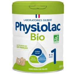 Physiolac Bio 1 Lait Infantile 1er Âge 0-6 Mois 400 g – Sans huile de palme