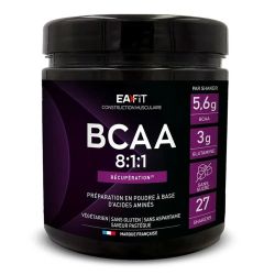 Eafit BCAA 8.1.1 - 275g - Saveur Pastèque - Récupération et croissance musculaire