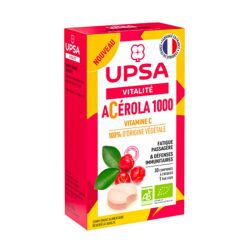 Upsa Vitalité Acérola 1000 Bio - Fatigue & Système Immunitaire - 30 Comprimés à Croquer