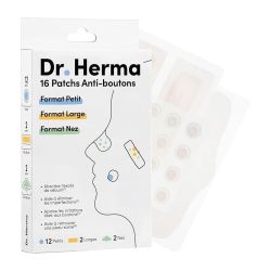 Dr Herma - Patchs Anti-Bouton - Pack de 3 formats - Petit, Large et Nez - Lutte Contre l’Acné - 16 Patchs