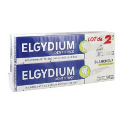 Elgydium Dentifrice Blancheur Fraîcheur Citron Lot de 2 x 75 ml