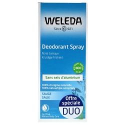 Weleda Déodorant Spray à la Sauge - Lot de 2 x 100 ml