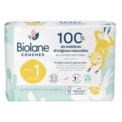 Biolane Couches Naturelles Taille 1 2 à 5kg x28 – Confort et protection