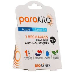Parakito Recharges Bracelet Anti-Moustiques Adulte & Junior - Lot de 2