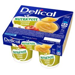 Delical Nutrapote Dessert aux Fruits Pomme Poire 4x200g – Dénutrition et troubles de la déglutition