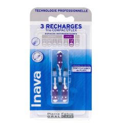 Inava Brossettes 3 Recharges Trio Compact/Flex ISO5 1,8 mm Violet