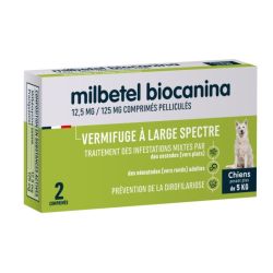 Biocanina Milbetel Vermifuge Chiens + de 5kg - 2 comprimés