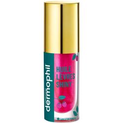 Dermophil Huile Lèvres Shiny Rosée - 5ml - Hydratation, éclat et brillance pailletée