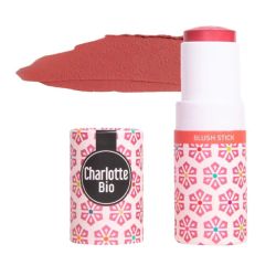 Charlotte Bio Blush en Stick Crémeux Bio Bois de Rose Effet Bonne Mine Naturel - 5g
