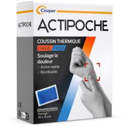 Actipoche Coussin Thermique Chaud Froid - 1 pièce - 10 x 15 cm - Combine thermothérapie et cryothérapie