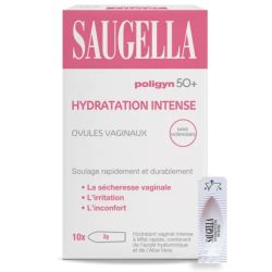 Saugella Poligyn 50+ Ovules Vaginaux 10 Ovules – Hydratation intense et confort intime