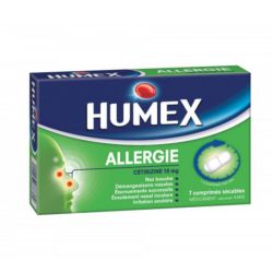 Humex Allergie Cétirizine 10 mg 7 comprimés