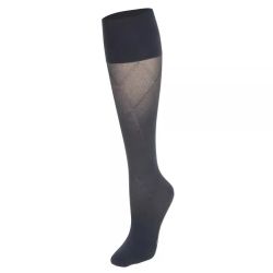 Thuasne Venoflex Kokoon Absolu Classe 2 Chaussettes de Contention Femme Losanges Noir - Long - Taille 1