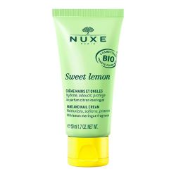 Nuxe Sweet Lemon Crème Mains et Ongles Bio - 50 ml - Hydratation et douceur au citron meringué