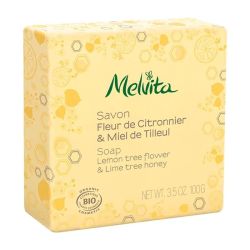 Melvita Savon Fleur de Citronnier & Miel de Tilleul Bio - 100g