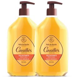 Cavaillès Huile de Douche Veloutante - 2x750ml - Nourrissante, protectrice et régénérante