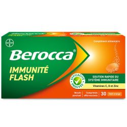 Berocca Immunité Flash Goût Orange 30 Comprimés Effervescents