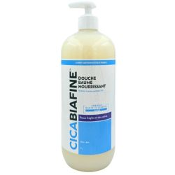 Cicabiafine Douche Crème Reconstituante Apaisante 1L – nettoyage doux peaux fragilisées sous traitement oncologique
