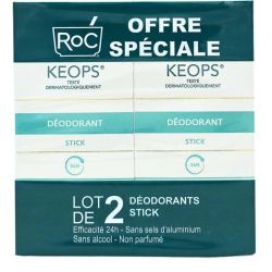 Keops déodorant stick peau normale 24h - Offre spéciale 2x40ml