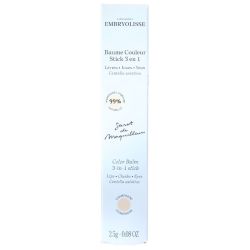 Embryolisse Baume Stick 3 en 1 Champagne 2,5 g - Soin hydratant et illuminateur lèvres joues yeux