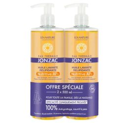 Eau de Jonzac Nutritive AP+ Huile Lavante Relipidante Bio -  Apaise et Nourrit - Lot de 2x500 ml