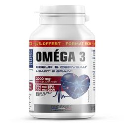 Eric Favre Omega 3 Cœur et cerveau - Format économique 120 Capsules - Maintien des fonctions cardiaques et cérébrales