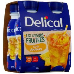 Delical Boisson Ananas - Idéal pour Compléter l'Alimentation - 4 x 200 ml