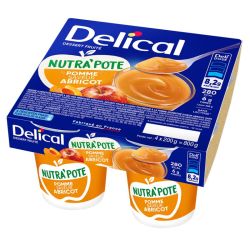 Delical Nutrapote Dessert aux Fruits Pomme Abricot 4x200g – Dénutrition et troubles de la déglutition
