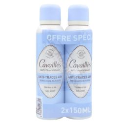 Cavaillès Anti-traces 48H Déodorant Anti-transpirant Spray - Lot de 2 -Parfum Bergamote musquée -