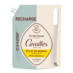 Rogé Cavaillès Gel Bain Douche Éclat de Mimosa Peaux Sensibles - Éco-recharge 1 Litre
