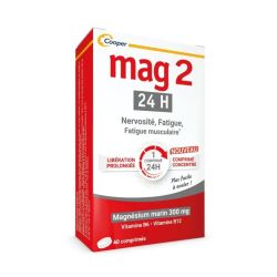 Cooper MAG 2 24H Nervosité, Fatigue et Fatigue Musculaire - 40 Comprimés