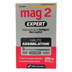 Cooper Mag2 Expert 90 comprimés - Réduction de la fatigue et de la nervosité