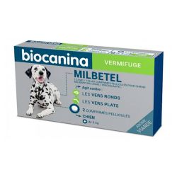 Biocanina Milbetel Vermifuge Chiens + de 5kg - 2 comprimés