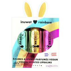 Inuwet Coffret Trio Baumes à Lèvres Rainbow Hydratation Gourmande - 3 Baumes