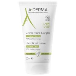 A-DERMA Crème Mains & Ongles Hydratante Bio - 50 ml