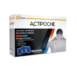 Actipoche Coussin thermique pour Cervicales et trapèzes – soulage douleurs par le chaud ou le froid