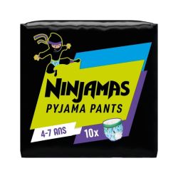 Pampers Ninjamas Pyjama 10 Pants Vert - Taille 4-7 ans