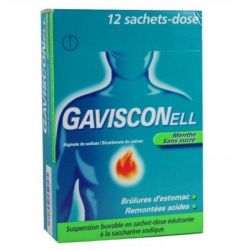 Gavisconell menthe sans sucre suspension buvable 12 sachets