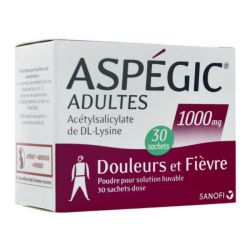 Aspégic Adultes 1000 mg 30 sachets