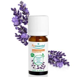 Puressentiel Huile Essentielle Lavande Aspic Bio 10 ml – Soulage les piqûres, calme les brûlures et répare la peau